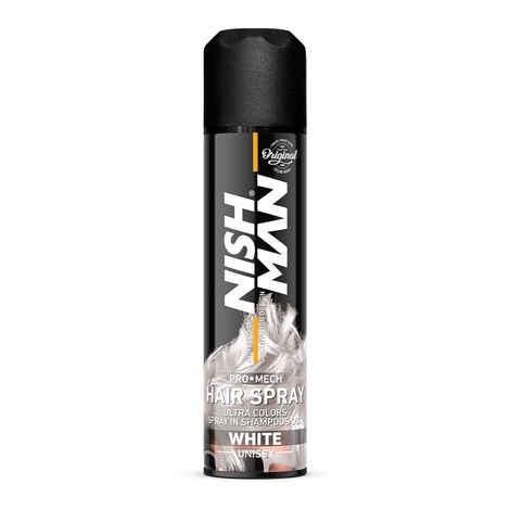 Buy NishMan Pro Mech Hair Spray Ultra Colors White (150 ml) - Purplle