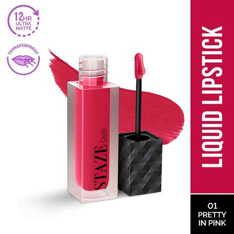 Buy Staze 9to9 Lips Don't Lie Matte + Transferproof Liquid Lipstick | 01 Pretty in Pink | 4 ml - Purplle