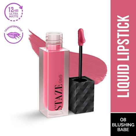 Buy Staze 9to9 Lips Don't Lie Matte + Transferproof Liquid Lipstick| 08 Blushing Babe | 4 ml - Purplle