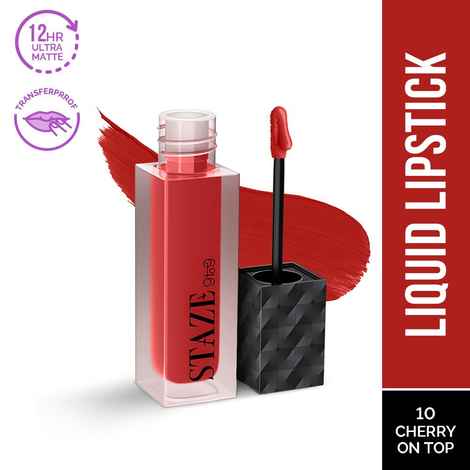 Buy Staze 9to9 Lips Don't Lie Matte + Transferproof Liquid Lipstick | 10 Cherry on top | 4 ml - Purplle