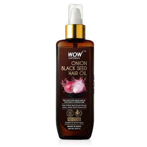 Buy WOW Skin Science Onion Hair Oil for Hair Fall Control - With Onion Black Seed Oil Extracts - 200 ml - Purplle