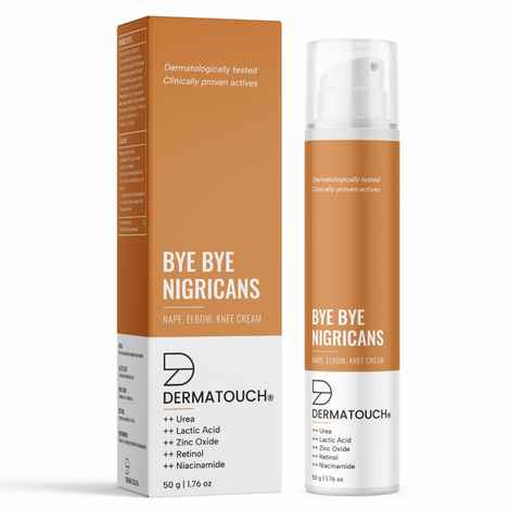 Buy DERMATOUCH Bye Bye Nigricans Cream | Specially for Acanthosis Nigricans | For Dark Body Parts like Neck, Knee, Ankles, Knuckles, Armpits, Thighs & Elbows | 50 gm - Purplle