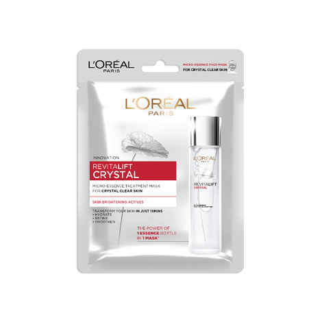 L'Oreal Paris Revitalift Crystal Micro-Essence Sheet Mask, Face Treatment, Crystal-clear Skin, 25 gm