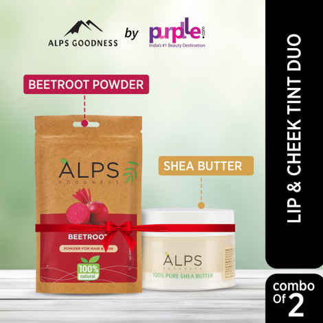 Buy Alps Goodness Radiant Beauty Duo with Bestselling Beetroot Powder & 100% Pure Shea Butter I Best for Glowing Skin I Natural Moisturizer I Pack of 2 - Purplle