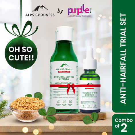 Buy Alps Goodness Anti Hairfall Trial Set with Fenugreek, Biotin & Redensyl I Hair Growth Experts I Anti-Hairfall Heroes Combo of 2 - Purplle