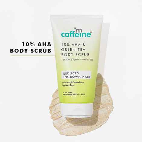 Buy mCaffeine 10% AHA & Green Tea Body Scrub_120 gm - Purplle