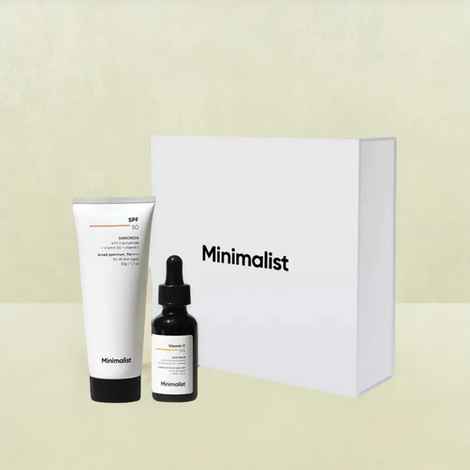 Buy Minimalist Brightening & SPF Skincare Gift Set 80 gms - Purplle