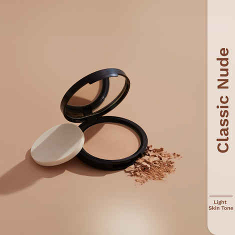 Pilgrim Compact Powder Classic Nude, Natural Matte Finish, Oil Control, Pore Blurring, For Woman 9 gm