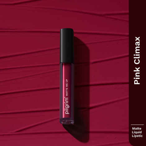 Buy Pilgrim Liquid Lipstick Pink Climax,Rich Matte Colour, TransferProof, Hyderating and Lightweight,With Spanish Squalane and Hyaluronic Acid,For Woman 3 ml - Purplle