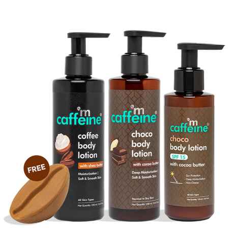 Buy mCaffeine Irresistible Skin Trio with Free Soap Combo of 4 - Purplle