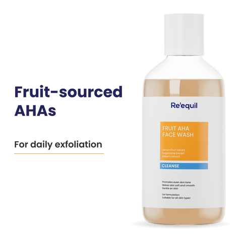 Buy Re'equil Fruit AHA Face Wash for Hyperpigmentation & Skin Brightening 200 ml - Purplle