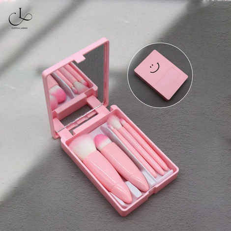 Buy Cuffs N Lashes Mini Brush Set of 5 Baby Pink - Purplle