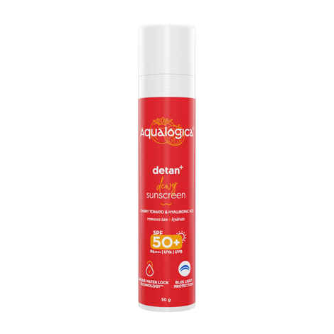 Aqualogica Detan+ Dewy Lightweight Sunscreen Gel SPF 50+ PA++++ for Normal & Dry Skin 50 gm