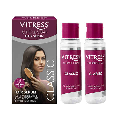 Buy Vitress cuticle coat classic hair serum, frizzcontrol hair serum, 50 ml-Pack of 2 - Purplle