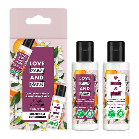 Love Beauty Planet Curry leaves shampoo conditioner sample pack Combo of 2