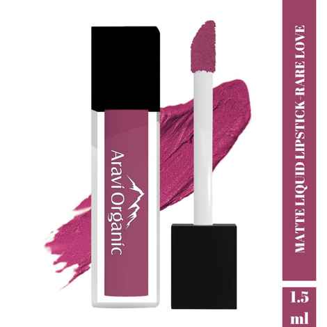 Buy Aravi Organic Soft Pink Matte Long Stay Lipstick - Matte Liquid Lipstick With Almond Oil & Vitamin E - Waterproof & Ultra Smooth - 1.5 ml (Rare Love) - Purplle