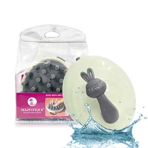 Buy Majestique Body Bath Silicone Shampoo Massager, Head Care Massage Brush for Shampoo, Stress & Tension Relief - Large / Multicolor 2 Pcs - Purplle