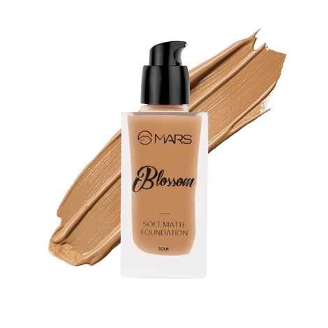 Buy MARS Blossom Soft Matte Foundation | Blendable and Buildable | Flawless Base Foundation for Face Makeup (30 ml) (06-SAND BEIGE) - Purplle