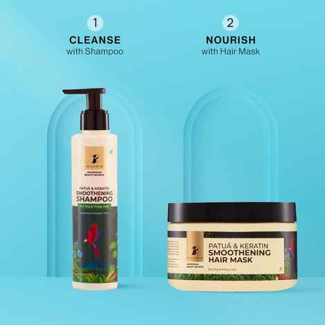 Buy Pilgrim Healthy Hair Duo 1 (Hair Smoothening Shampoo (200 ml) + Smoothening Hair Mask (200 ml) - Purplle