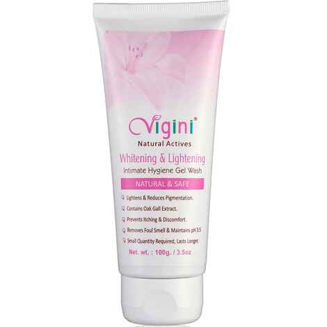 Buy Vigini 100% Natural Actives Vaginal Lightening Whitening Intimate Feminine Hygiene Gel Wash for Women 100 gm - Purplle