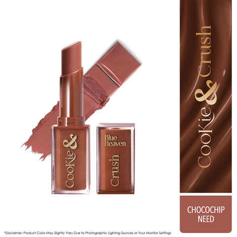 Buy Blue Heaven Cookie & Crush Matte Lipstick for Women, Long lasting lipstick, Enriched with Cocoa Butter & Rosehip oil, Softening and Nourishing Lipstick - Chocochip Need, 3.4 gm - Purplle