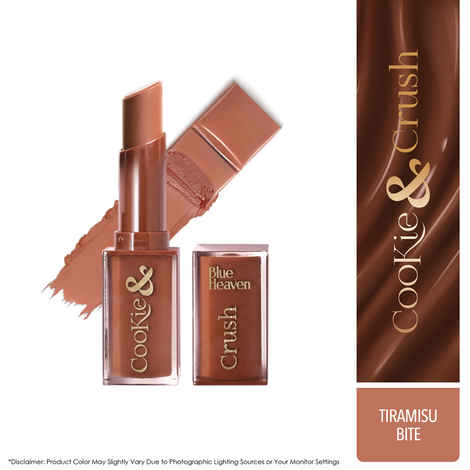 Buy Blue Heaven Cookie & Crush Matte Lipstick for Women, Long lasting lipstick, Enriched with Cocoa Butter & Rosehip oil, Softening and Nourishing Lipstick - Tiramisu Bite, 3.4 gm - Purplle