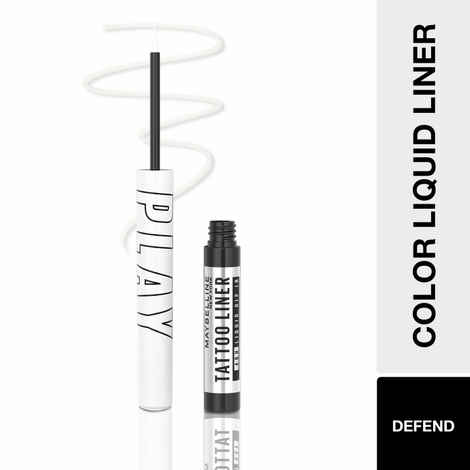 Buy Maybelline Tattoo Play White Liquid Eyeliner - Defend, 2.1 ml - Purplle