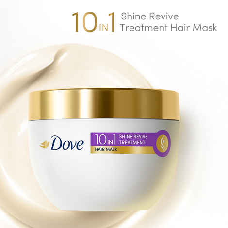 Buy Dove 10 in 1 Shine Revive Treatment Hair Mask, for dull hair 300 ml - Purplle
