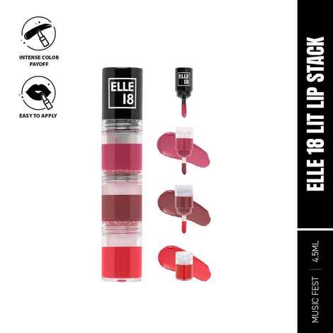 Buy Elle18 Lit Lip Stack Music Fest 4.5 ml - Purplle