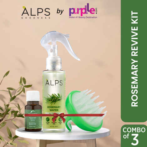 Alps Goodness Rosemary Revive Kit I Rosemary Water Spray+Rosemary Essential Oil + Scalp Massager I Hair Growth Expert I For Skin & Hair I Improves Scalp Health I Fights Acne Combo of 3