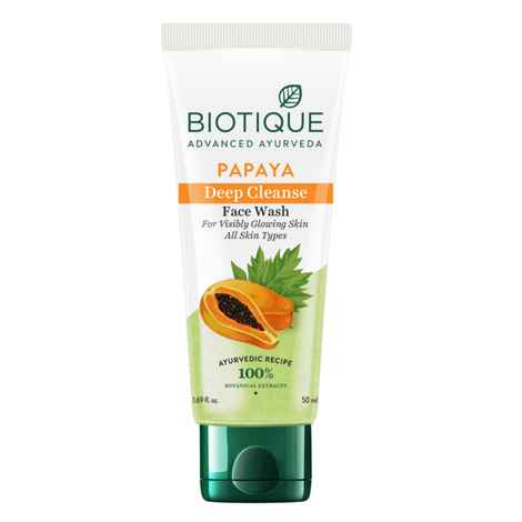 Buy Biotique Papaya Deep Cleanse Face Wash (50 ml) - Purplle