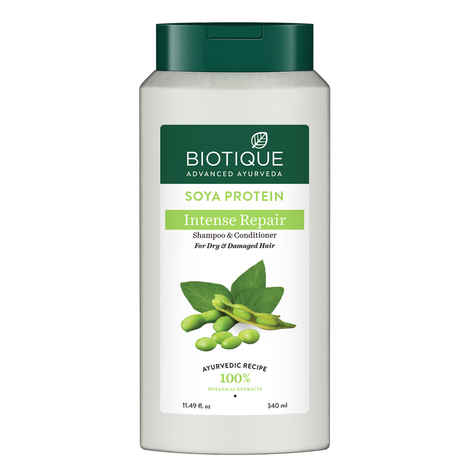 Buy Biotique Soya Protein Intense Repair Shampoo & Conditioner (340 ml) - Purplle