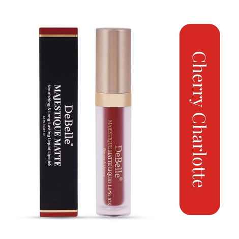 Buy DeBelle Majestique Matte Liquid Lipstick Cherry Charlotte,3.5 ml - Purplle