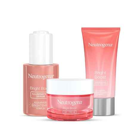 Buy Neutrogena Bright Boost Illuminating Serum 30 ml & Neutrogena Bright Boost Micro Polish 75g & Neutrogena Bright Boost Gel Cream 50 gm - Purplle