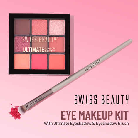 Swiss Beauty Eye Makeup Kit With Ultimate Eyeshadow & Eyeshadow Brush,6 gm
