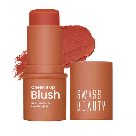 Buy Swiss Beauty Cheek It Up Blush for Cheeks|Lumi-Matte Finish | Lightweight | Easily Blendable | With Jojoba Oil 6-Buffed With Rose - Purplle