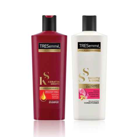 Buy Tresemme Keratin Smooth Shampoo (340ml ) and Tresemme Keratin Smooth conditioner(190ml) combo - Purplle