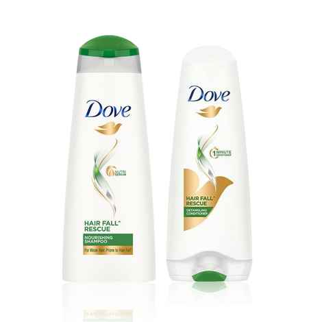 Buy Dove hair fall rescue shampoo(340ml) and Dove hair fall rescue conditioner(175ml) combo - Purplle