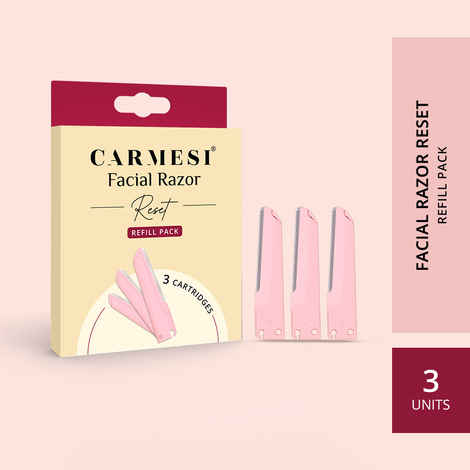 Buy Carmesi Facial Razor Reset Refill Pack 3 Pcs - Purplle