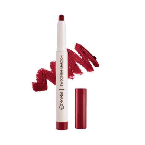 Buy MARS Retractable Poppins Long Lasting Lip Crayon | Matte Finish | Smudge Proof & Kiss Proof Crayon Lipstick for Women (1.3 gm) (17-SWOONING MAROON) - Purplle
