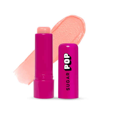 SUGAR POP Nourishing Lip Balm 05 Peach - 4.5 gms – Tinted Lip Moisturizer for Dry and Chapped Lips, Enriched with Castor Oil, Intense Hydration and UV protection