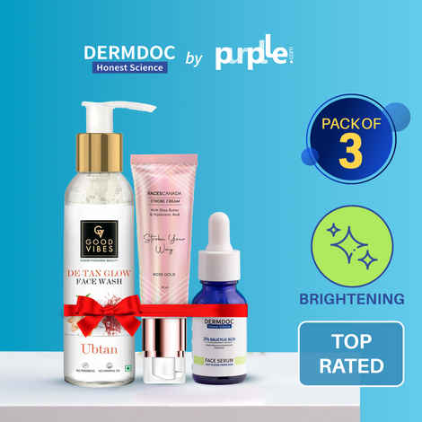 Buy Good Vibes x Dermdoc x Faces Canada Eas Combo of 3 - Purplle