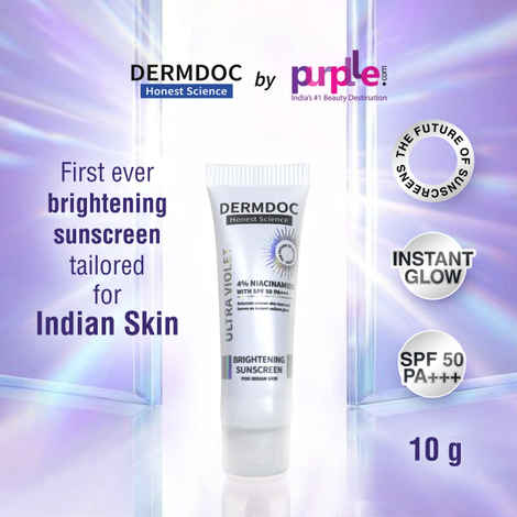 DERMDOC 4% Niacinamide with SPF 50 PA +++ Brightening Sunscreen (10 gm)