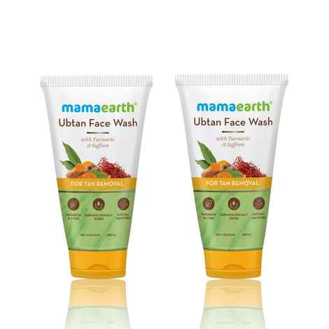 Mamaearth Ubtan Radiance : Tan Removal Face Wash - Pack of 2 (2 x 150 ml)