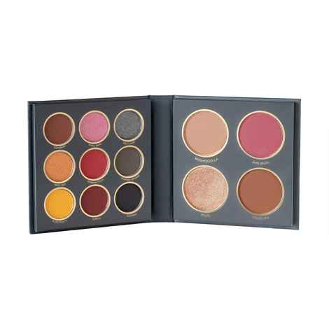 MARS The City Paradise Makeup Kit | Highly Pigmented and Blendable | 9 Eyeshadow Palette with 1 Highlighter, Blusher, Bronzer & Compact Powder each (16 gm) (04-Kolkata)