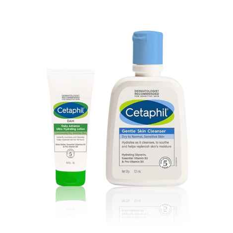 Buy Cetaphil Winter Skin Care Essentials [Cetaphil Gentle Skin Cleanser (125 ml) + Cetaphil DailyAdvance Ultra Hydrating Lotion (30 gm)] - Purplle