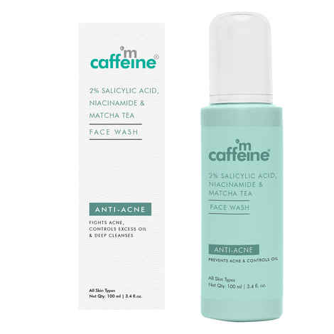 MCaffeine 2% Salicylic Acid Niacinamide & Matcha Tea Face Wash 100 ml