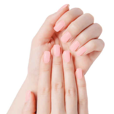 FACES CANADA Ultime Pro Splash Instant Manicure - Bubblegum | 16 Pcs Press On Nail Extensions | Artificial Fake Nail Set | Long lasting and Durable | Lightweight & Comfortable