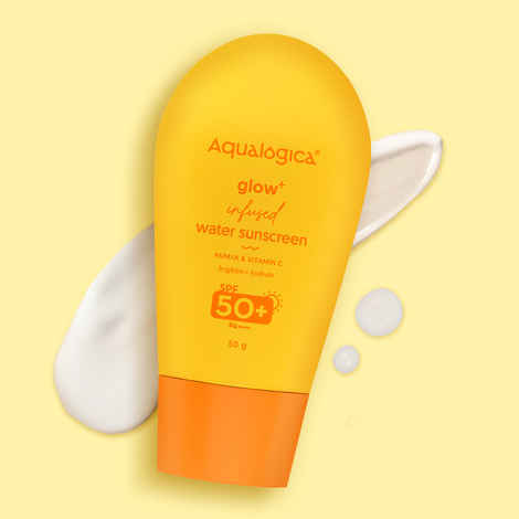 Aqualogica Glow+ Infused Water Sunscreen SPF 50+ PA++++ with Papaya & Vitamin C -50 gm