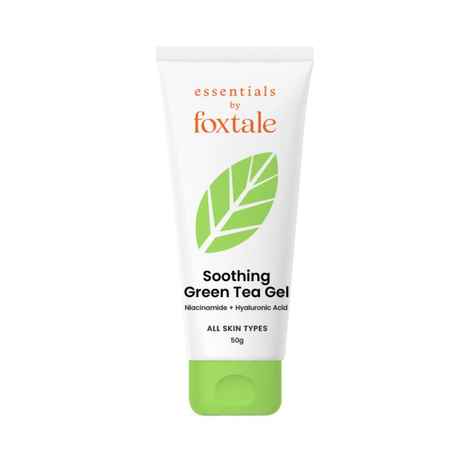 Buy Foxtale Essentials Soothing Green Tea Gel | Great for Oily, Acne-Prone, Combination & Sensitive Skin | Hydrates, Brightens and Calms Acne | Contains Green Tea Extract, Niacinamide, Hyaluronic Acid | Men & Women | 50 gm - Purplle